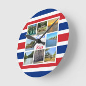 コスタリカ  ラウンド壁時計 (傾斜)