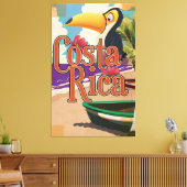 コスタリカ・ヴィンテージ旅行ポスター キャンバスプリント (インサイチュ (リビング))