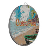 コスタリカ・ヴィンテージ旅行ポスター ダーツボード (正面左)