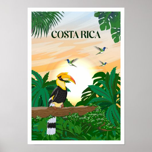 コスタリカ・ヴィンテージ旅行ポスター ポスター (正面)