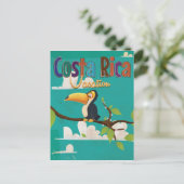 コスタリカ・ヴィンテージ旅行ポスター ポストカード (スタンド正面)