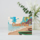 コスタリカ・ヴィンテージ旅行ポスター ポストカード (スタンド正面)