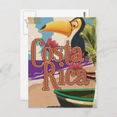 コスタリカ ヴィンテージ トラベル ポスター ポストカード (正面/裏面)