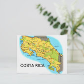 コスタリカ 地図 ポストカード (スタンド正面)