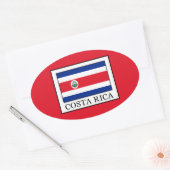 コスタリカ 楕円形シール (封筒)
