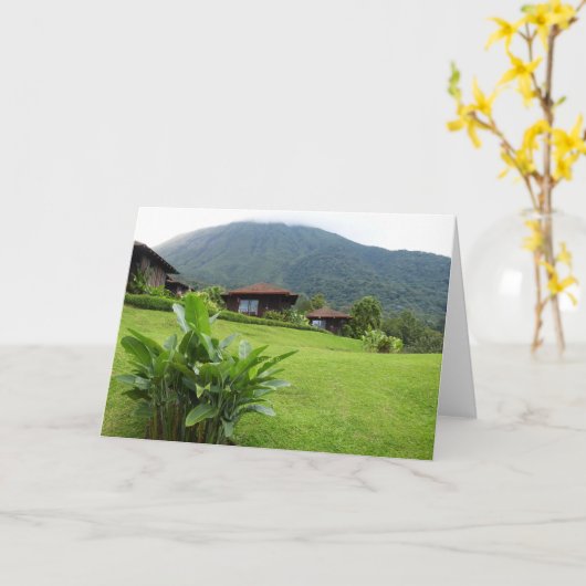 コスタリカ、腎火山。 カード (黄色い花)