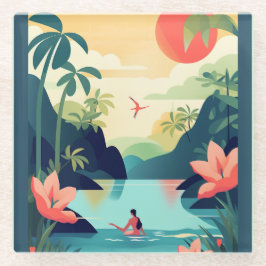 コスタリカ#1 ガラスコースター