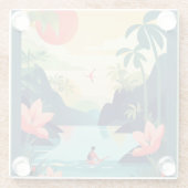 コスタリカ#1 ガラスコースター (裏面)