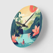 コスタリカ#1 ラウンド壁時計 (傾斜)