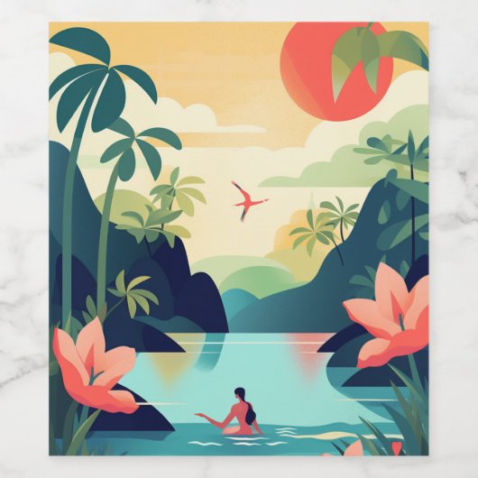 コスタリカ #1 ワインラベル (シングルラベル)