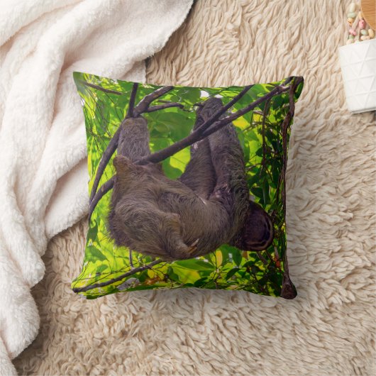 コスタリカ – Happy Lazy Sloth, Antonio Manuel NP クッション (ブランケット)