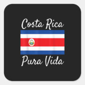 コスタリカVida Tシャツだ！美しい国民F スクエアシール (正面)