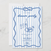 コスタルカジュアルディナーパーティの招待状 招待状 (正面)