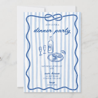 コスタルカジュアルディナーパーティの招待状 招待状