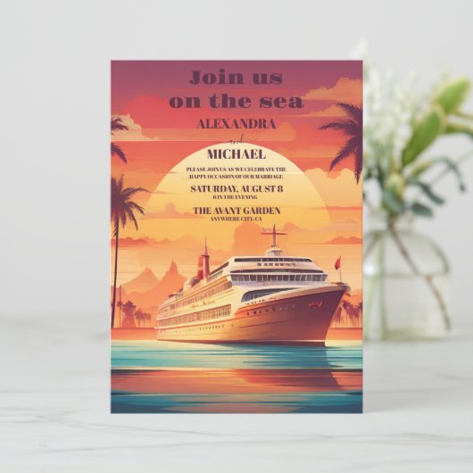 コスタルシースケープビーチクルーズパーム結婚ズ 招待状 (スタンド正面)