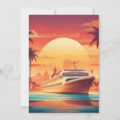 コスタルシースケープビーチクルーズパーム結婚ズ 招待状 (裏面)