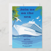 コスタルシースケープビーチクルーズ結婚ズ 招待状 (正面)