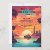 コスタルシースケープビーチクルーズ結婚ズ 招待状 (正面)
