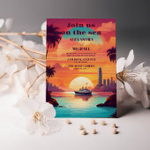 コスタルシースケープビーチクルーズ結婚ズ 招待状