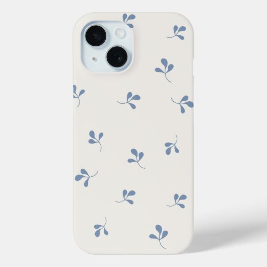 コスタルブルーのボタニカル・トス・パターン Case-Mate iPhoneケース (裏面)