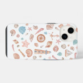 コスタルボホシーシェルウォーター色IPhoneケース iPhoneケース (裏面横)