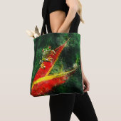 コスタ芸術的リカ赤い目のツリーカエル トートバッグ (クローズアップ)