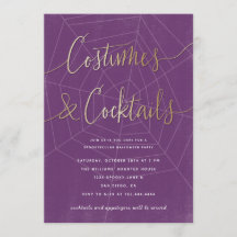 コスチュームおよびカクテルのモダンのハローウィンパーティ