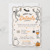 コスチュームとカクテルのハロウィンパーティー 招待状 (裏面)