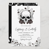 コスチュームとカクテルアダルトハロウィーン招待状 招待状 (正面/裏面)