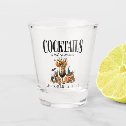 コスチュームとカクテルアダルトハローウィンパーティ ショットグラス (正面)