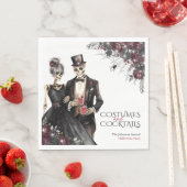 コスチュームとカクテルアダルトハローウィンパーティ スタンダードランチョンナプキン (インサイチュ)