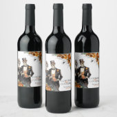 コスチュームとカクテルアダルトハローウィンパーティ ワインラベル (ボトル)