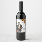 コスチュームとカクテルアダルトハローウィンパーティ ワインラベル (正面)