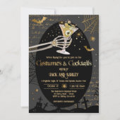 コスチュームとカクテルアダルトハローウィンパーティ 招待状 (正面)