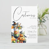 コスチュームとカクテルアダルトハローウィンパーティ 招待状 (スタンド正面)