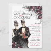 コスチュームとカクテルアダルトハローウィンパーティ 招待状 (正面)