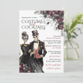 コスチュームとカクテルアダルトハローウィンパーティ 招待状 (スタンド正面)
