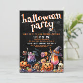 コスチュームとカクテルアダルトハローウィンパーティ 招待状 (スタンド正面)