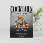 コスチュームとカクテルアダルトハローウィンパーティ 招待状 (スタンド正面)