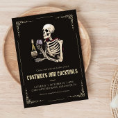 コスチュームとカクテルアダルトハローウィンパーティ 招待状