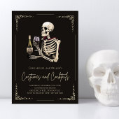 コスチュームとカクテルアダルトハローウィンパーティ 招待状