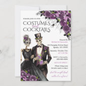 コスチュームとカクテルアダルトハローウィンパーティ 招待状 (正面)