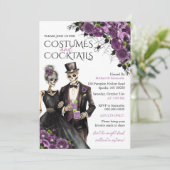 コスチュームとカクテルアダルトハローウィンパーティ 招待状 (スタンド正面)