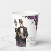 コスチュームとカクテルアダルトハローウィンパーティ 紙コップ (裏面)