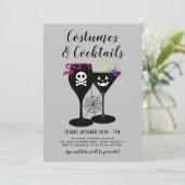 コスチュームとカクテルグレーハローウィンパーティ 招待状 (スタンド正面)