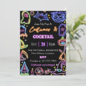 コスチュームとカクテルグローダークハローウィンパーティ 招待状 (スタンド正面)