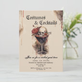 コスチュームとカクテルスカルル&バラハロウィーン 招待状 (スタンド正面)
