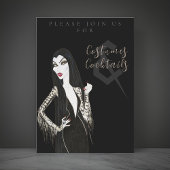 コスチュームとカクテルハローウィンパーティ招待状