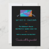 コスチュームとカクテルハローウィンパーティ招待状 招待状 (裏面)