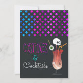 コスチュームとカクテルハローウィンパーティ招待状 招待状 (正面)
